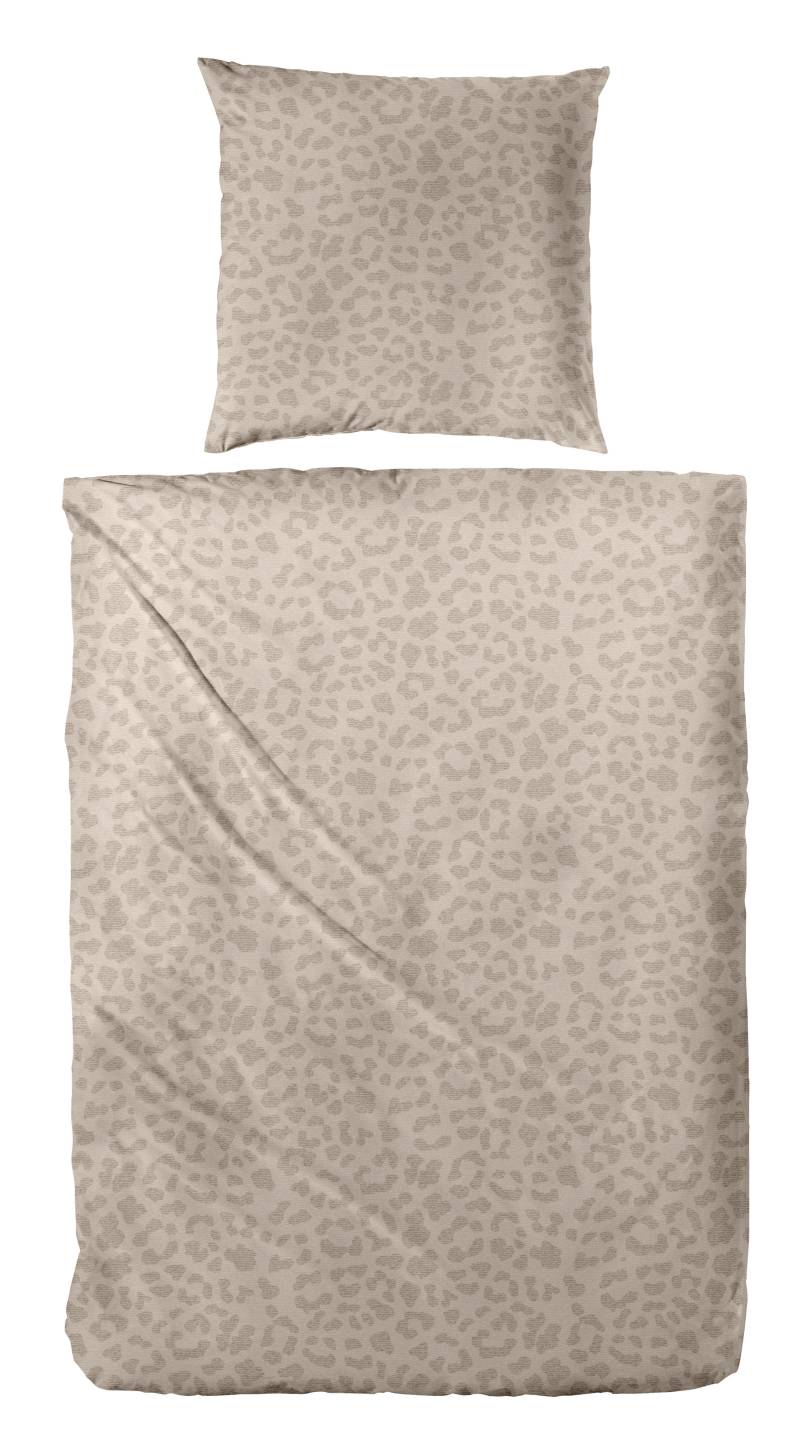 Primera Bettwäsche "Biber-Bettwäsche Leo" 2 Stk. tlg. mit dezentem Leo-Design von Primera