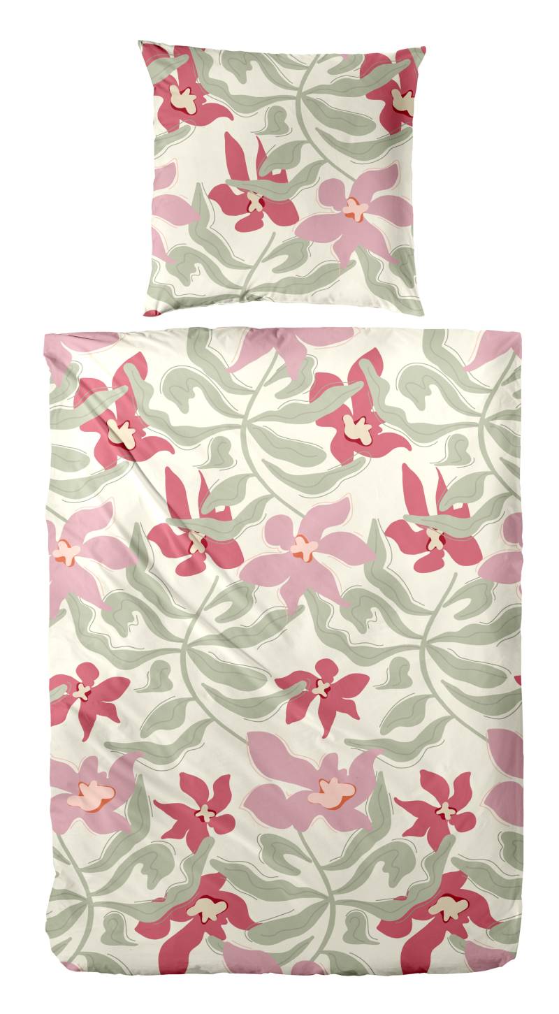 Primera Bettwäsche "Biber-Bettwäsche Matisse" 2 Stk. tlg. mit verspieltem Blumenmuster von Primera