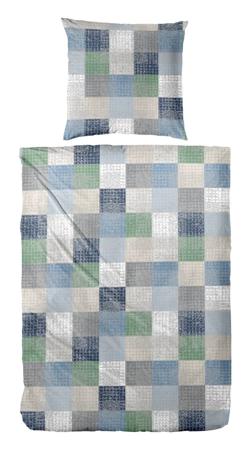 Primera Bettwäsche "Biber-Bettwäsche Pixelgrid" 2 Stk. tlg. mit klassischer Karo-Optik von Primera