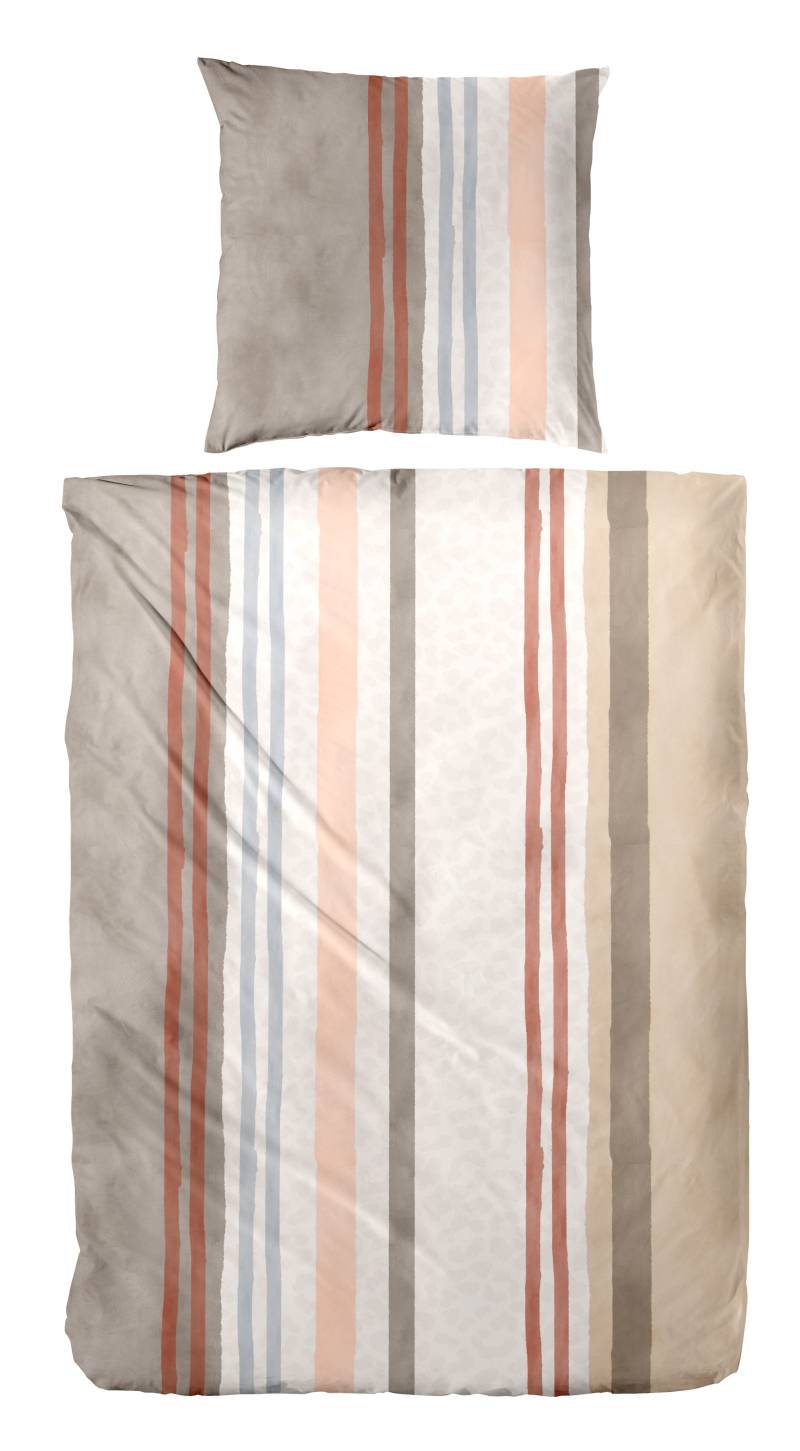 Primera Bettwäsche "Feinbiber-Bettwäsche Leo Stripe" 2 Stk. tlg. mit Leo-Struktur von Primera
