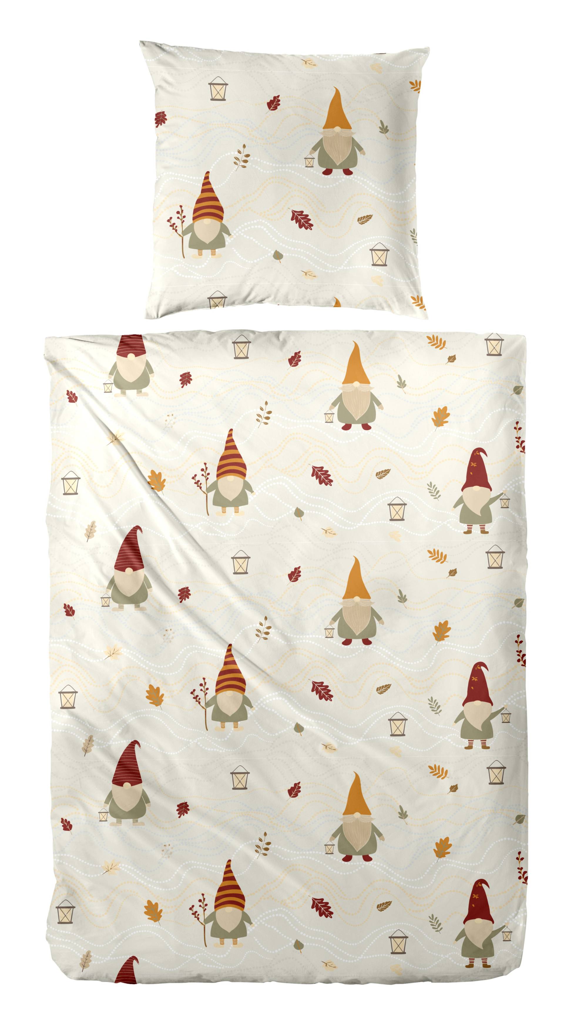 Primera Bettwäsche "Feinbiber-Bettwäsche Wichtel" 2 Stk. tlg. mit Wichtel-Muster Primera Bettwäsche "Feinbiber-Bettwäsche Wichtel" 2 Stk. tlg. mit Wichtel-Muster von Primera