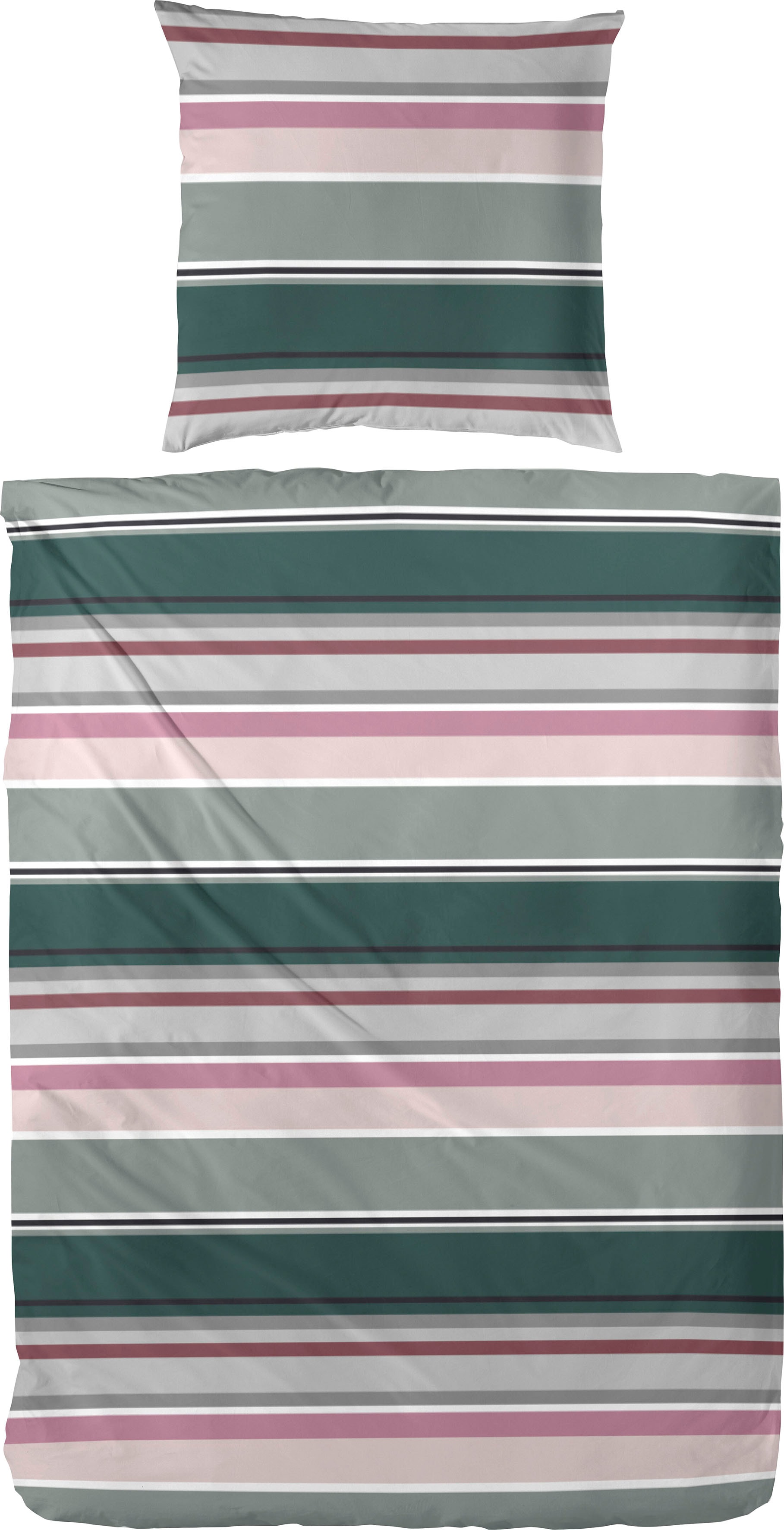 Primera Bettwäsche "Late Summer Stripe", (2 tlg.), mit modernen Streifen in frischen Farben von Primera