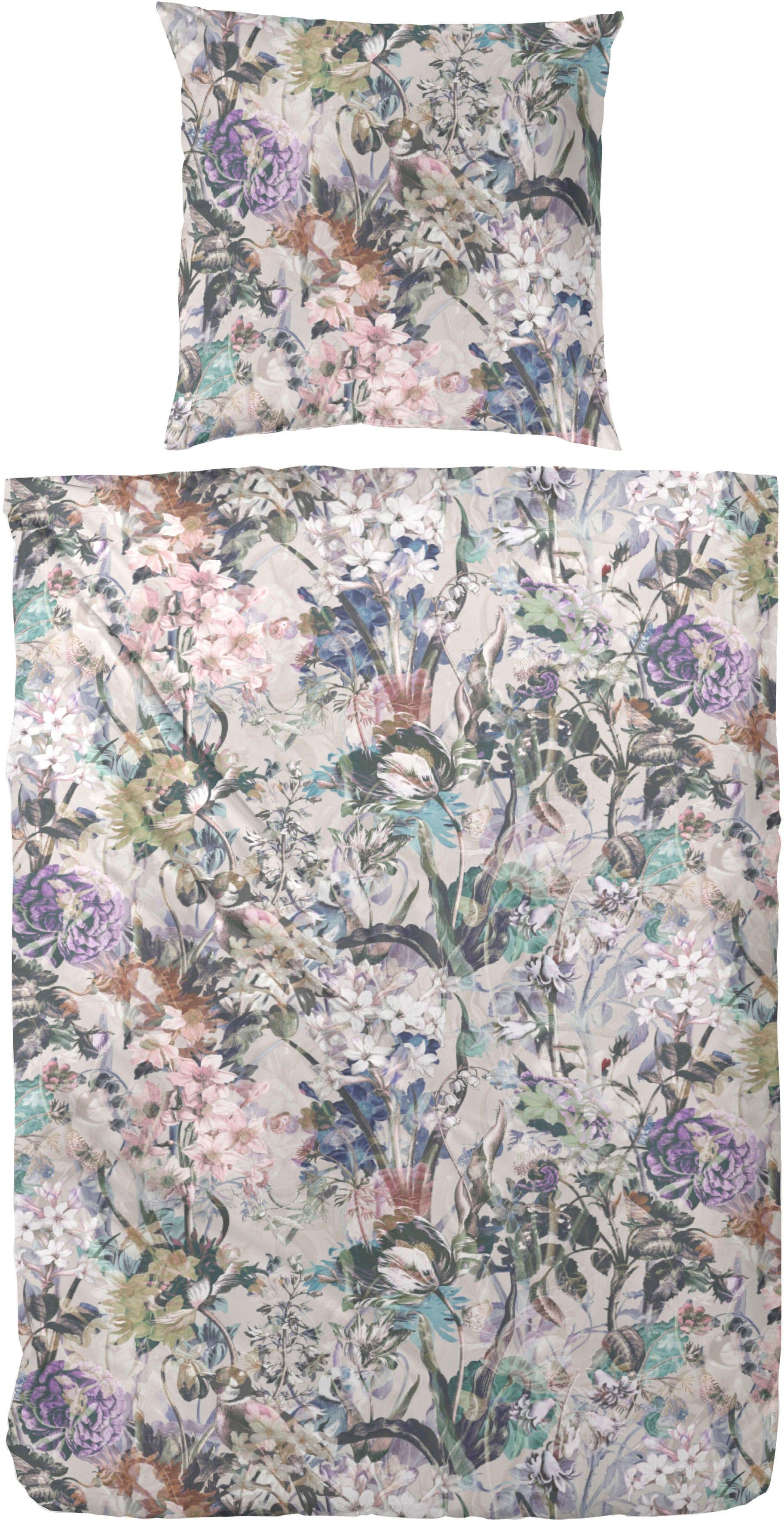 Primera Bettwäsche "Mako-Satin Bettwäsche Levin", (1 tlg.), mit extravaganten Blumen-Prints von Primera