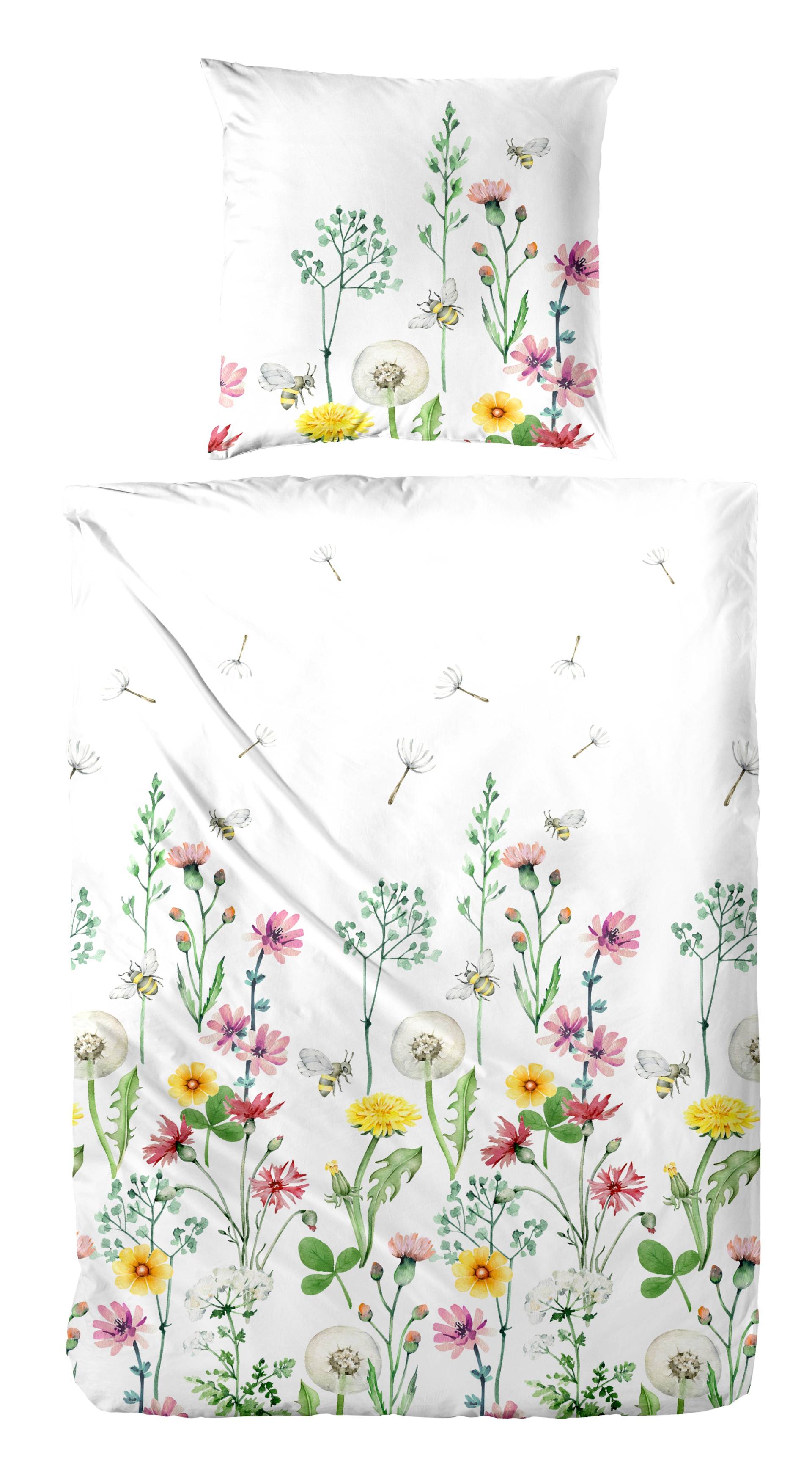 Primera Bettwäsche "Renforce-Bettwäsche Oh my Garden", mit zarten Blüten von Primera