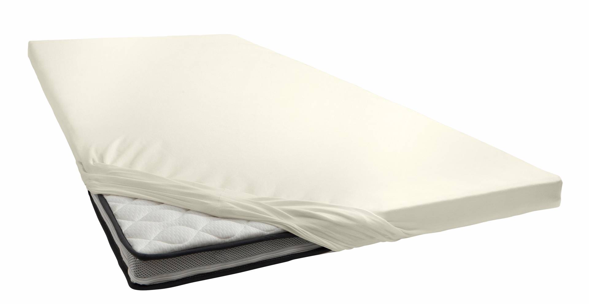 Primera Spannbettlaken "Elasthan-Feinjersey Topper" Aus 95% gekämmter Baumwolle und 5% Elastan von Primera