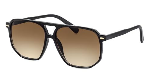 Primetta Young Spirit Unisex Pilotenbrille/Große, Retro Flieger-Sonnenbrillen für Damen & Herren/100% UV-Schutz F2513424 von Primetta