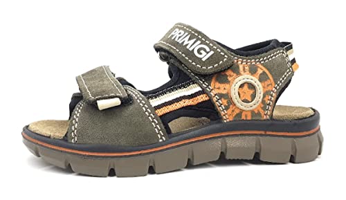 Primigi Herren Tevez Durchgängies Plateau Sandalen, Verde Militare Nero, 35 EU von PRIMIGI