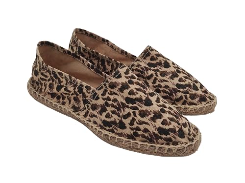 Espadrilles Herren und Damen aus Canvas, Sommerschuhe Slip On, klassische flache Espadrilles Unterseite aus Gummi, Geformt, 38 EU von Primo Calzature