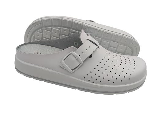 Primo Calzature Clogs für Damen für zu Hause und Arbeit, geschlossene und bequeme Gesundheitsschuhe mit herausnehmbarem Fußbett, Weiß, 40 EU Primo Calzature Clogs für Damen für zu Hause und Arbeit, geschlossene und bequeme Gesundheitsschuhe mit herausnehmbarem Fußbett, Weiß, 40 EU von Primo Calzature