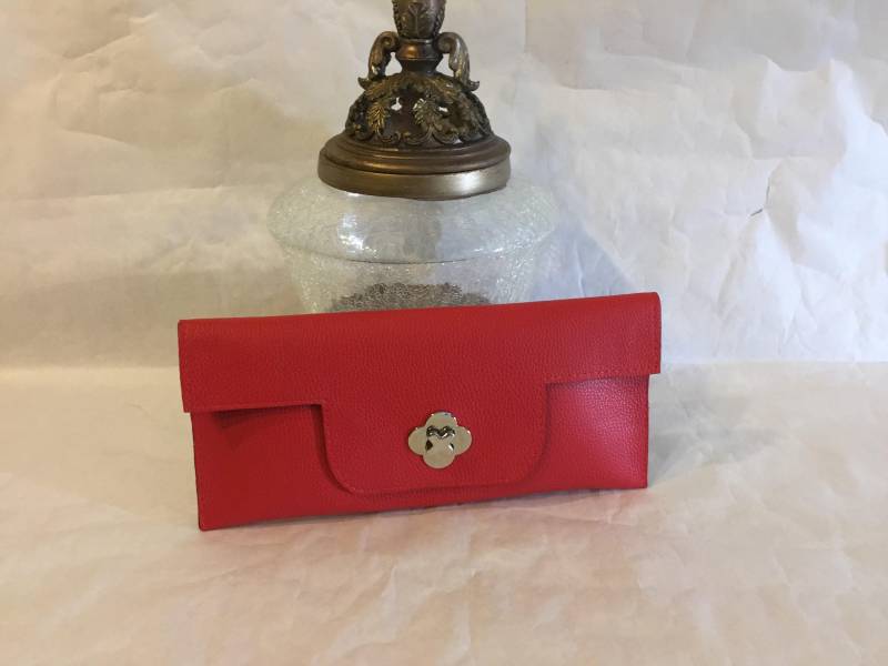 Espana/Orangefarbene Lederclutch Espana/Orangefarbene Lederclutch von PrimroseHandbags