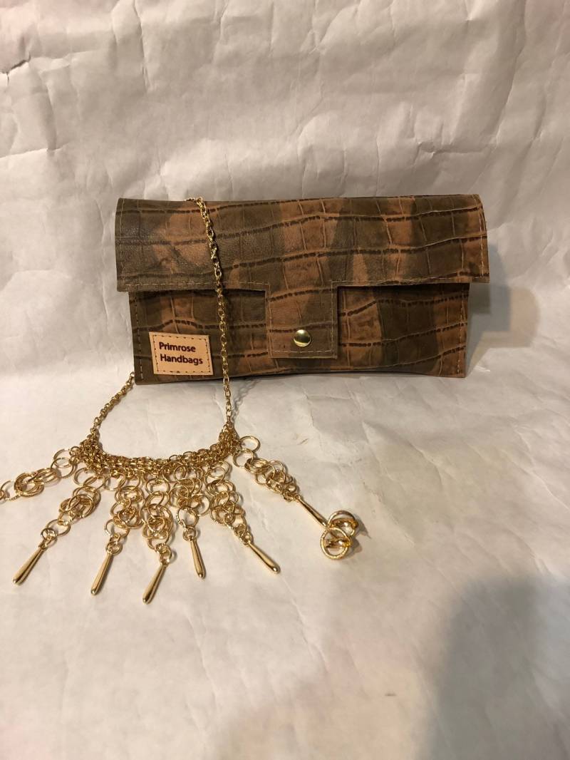 Philo/Beige Und Salbei Camouflage Leder Clutch Tasche Philo/Beige Und Salbei Camouflage Leder Clutch Tasche von PrimroseHandbags