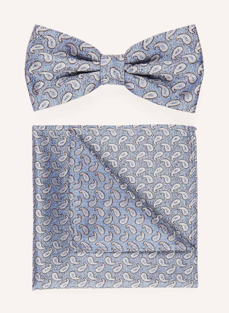 Prince Bowtie Set: Fliege Und Einstecktuch blau von Prince BOWTIE
