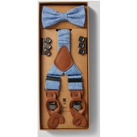 Prince Bowtie Fliege mit Hosenträgern im Set in Blau, Größe 1 von Prince Bowtie