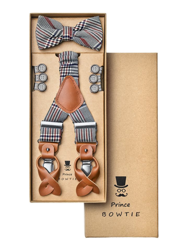 Prince Bowtie Hosenträger Hosenträger Set im Vintage Look von Prince Bowtie