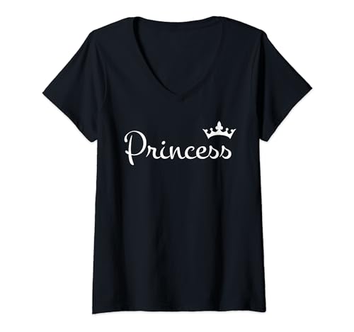 Damen Prinz und Prinzessin Shirts Passende Paare Outfits Tees T-Shirt mit V-Ausschnitt Damen Prinz und Prinzessin Shirts Passende Paare Outfits Tees T-Shirt mit V-Ausschnitt von Prince and Princess Shirts by Couples Apparel