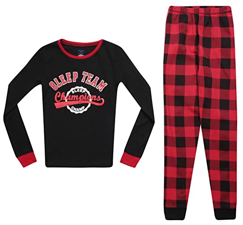 PRINCE OF SLEEP Baumwoll-Pyjama-Sets für Jungen, Rot – Buffalo Plaid, 10-12 Jahre von Prince of Sleep