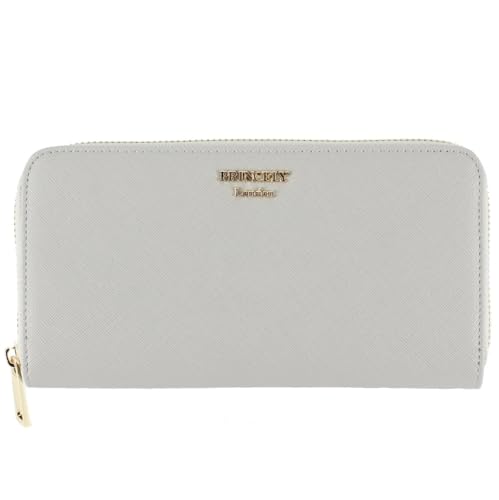 Princely London Geldbörse Sara Grau – Klassische Damen-Geldbörse aus veganem Leder – Geräumig und elegant mit Reißverschluss und Kartenfächern von Princely London