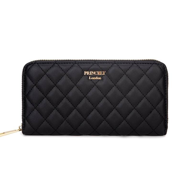 Princely London Geldbörse Emilia – Große Damen-Geldbörse mit Reißverschluss und Kartenfächern von Princely London
