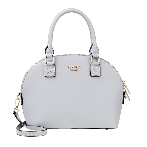 Princely London Handtasche Roxy Grau – Moderne Schultertasche aus Hochwertigem Veganem Leder – Stilvolles Accessoire für Alltag, Büro und Freizeit (Kreidegrau) von Princely London