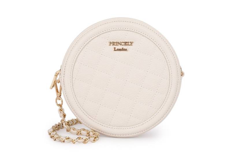 Princely London Schultertasche POLLY - Kompakte runde Handtasche für alles wichtige von Princely London