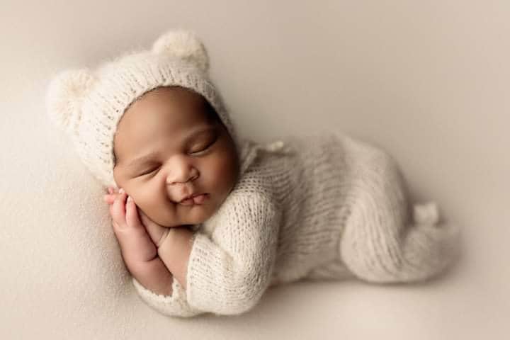 Neugeborenen Outfit Teddybär Mütze Und Strampler Set Neugeborene Mit Ärmeln Gestrickt von PrincesaAnastasia