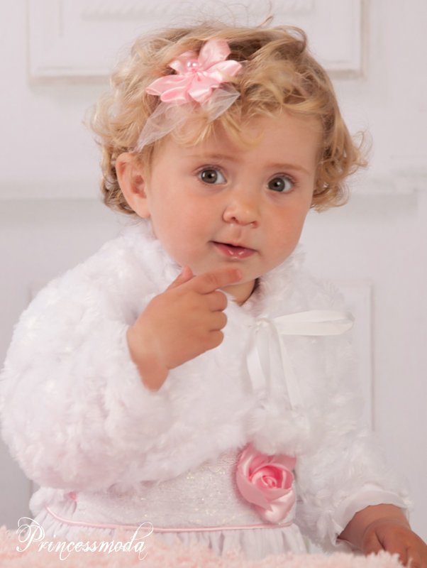 (10a) Kuschelige, weiße Jacke für festliche Ereignisse von Princess Moda