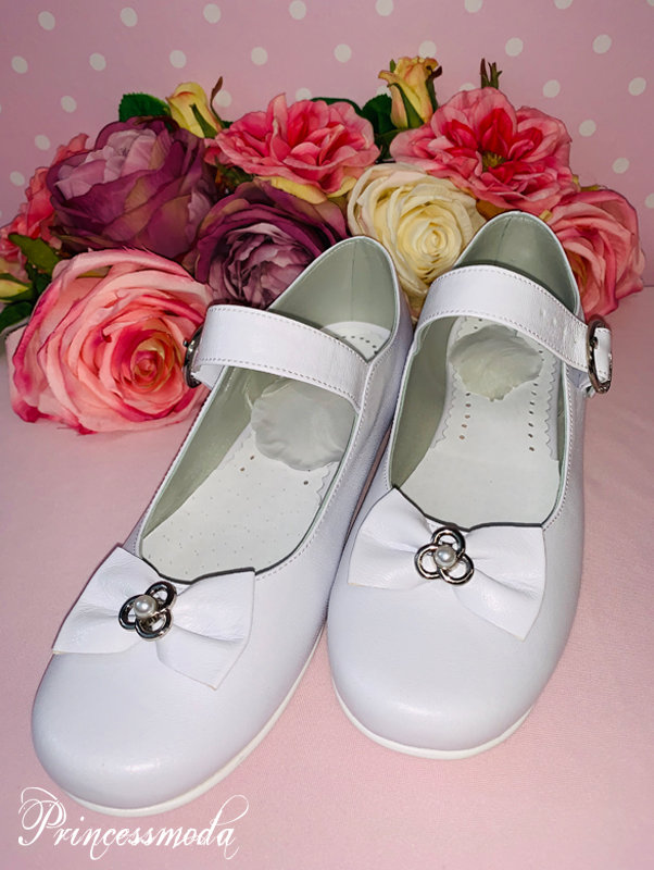 811 Festliche Mädchenschuhe mit Schleife von Princess Moda