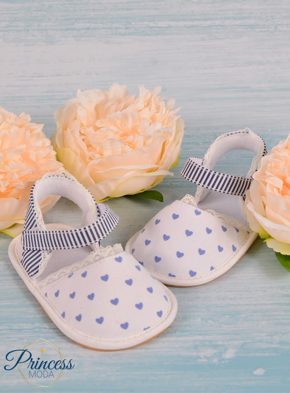 Baby Taufschuhe - Stoffsandalen 11,5 cm von Princess Moda