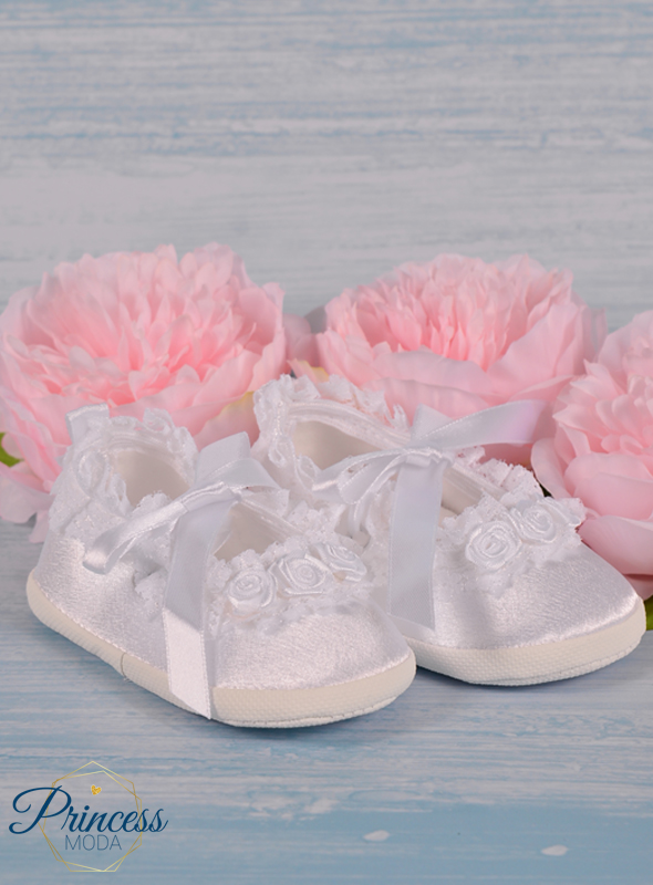 Babyschuh! Mit edler Spitze und Rosen! von Princess Moda