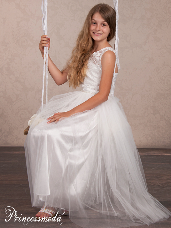 Charline - Exklusives Abendkleid in Champagner von Princess Moda