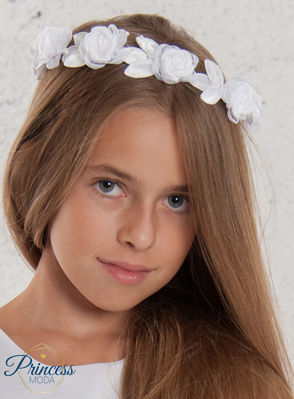 Edler Haarschmuck mit Blumen und Perlen von Princess Moda