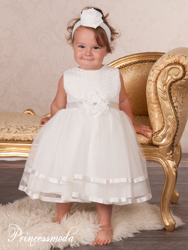 Elena - Traumhaftes Taufkleid - inkl. Bolero von Princess Moda