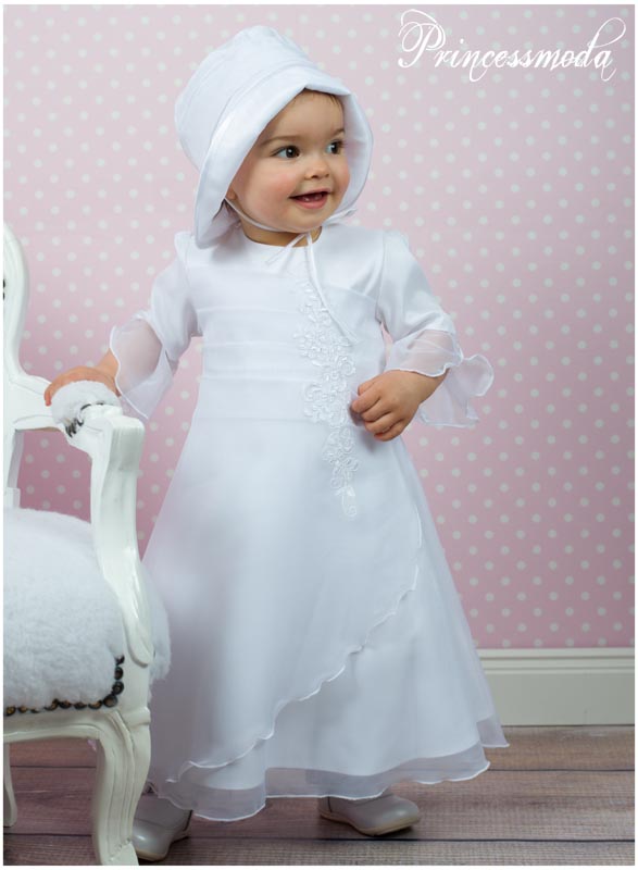 Emily - Bezauberndes weißes Taufkleid mit Hut! von Princess Moda
