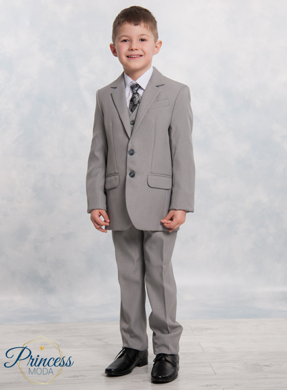 Felix - Hellgrauer Anzug für Ihren Sohn von Princess Moda