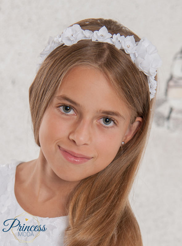 Festlicher Haarreifen in Weiß von Princess Moda