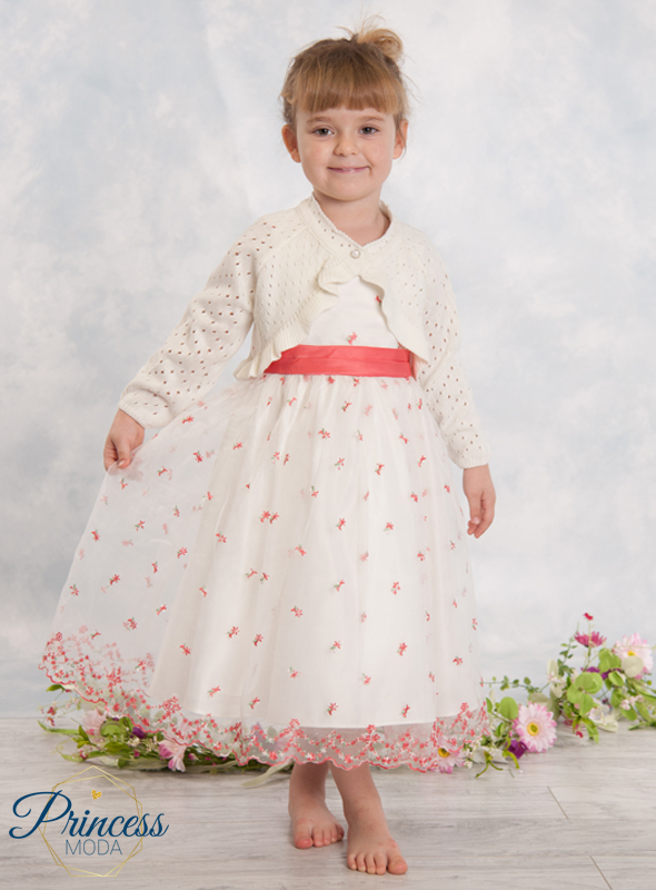Festliches Kleid mit vielen Blümchen von Princess Moda