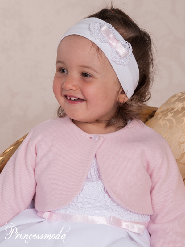 Flauschige Baby Bolerojacke in Rosa von Princess Moda