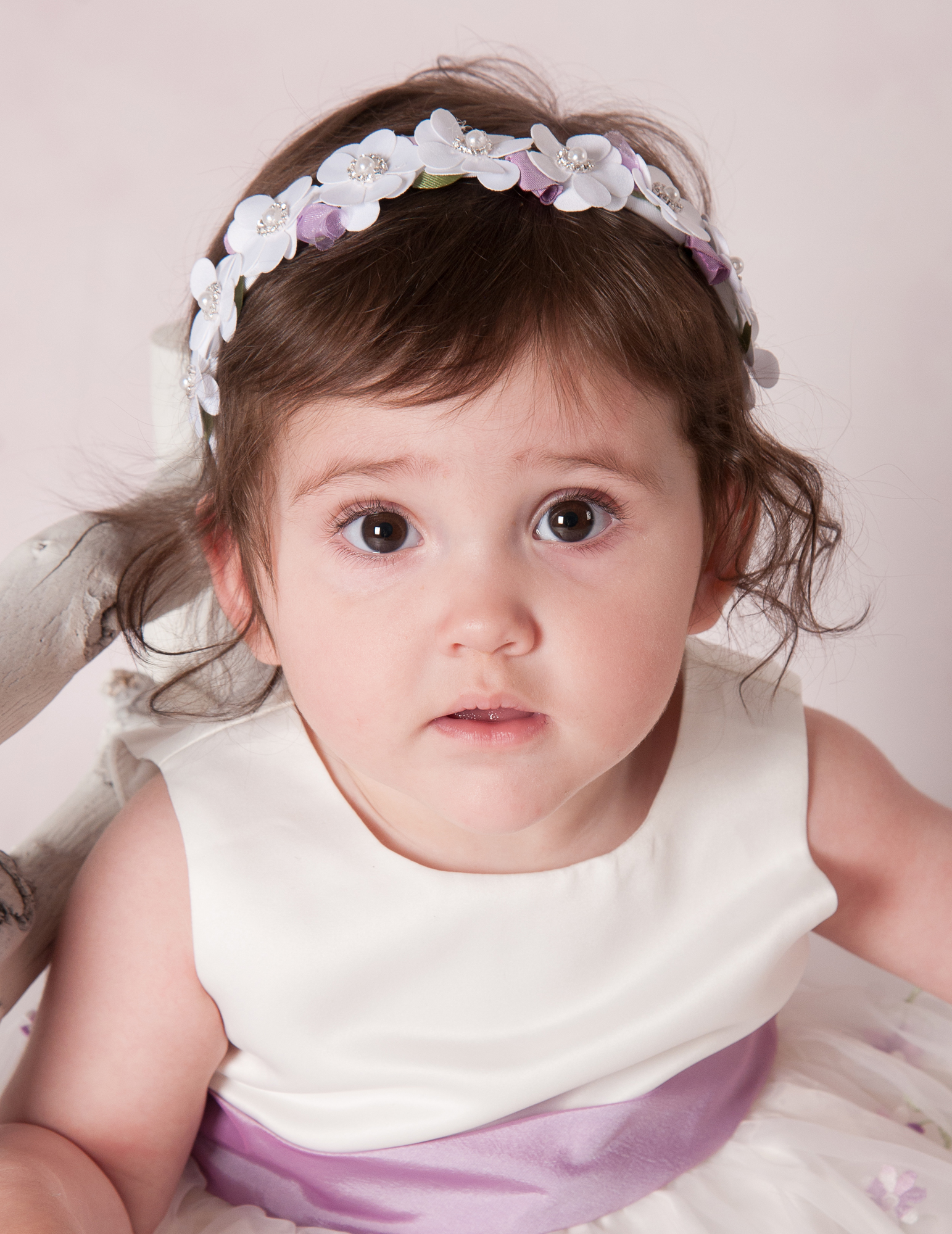 Haarreifen in Weiß-Lila von Princess Moda