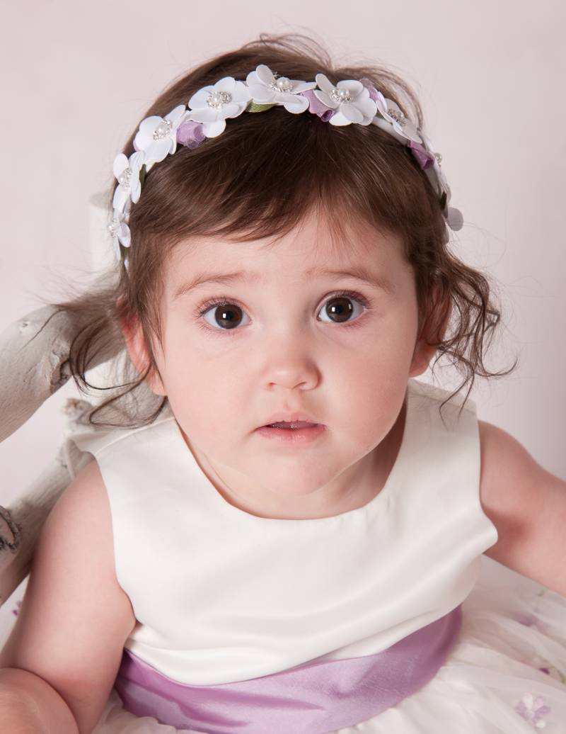 Haarreifen in Weiß-Lila von Princess Moda