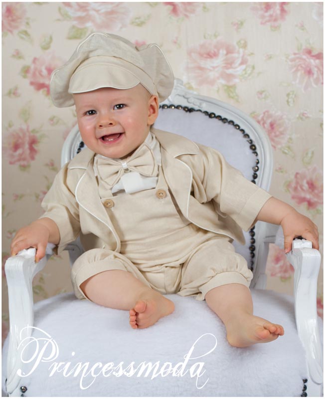 JAN - SOMMERTRAUM Festanzug LEINEN-BAUMWOLLE in Beige von Princess Moda