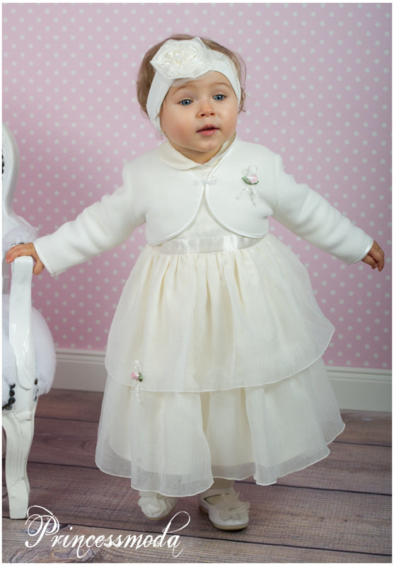 Julia - Sehr elegantes Taufkleid mit Bolero und Hut! von Princess Moda