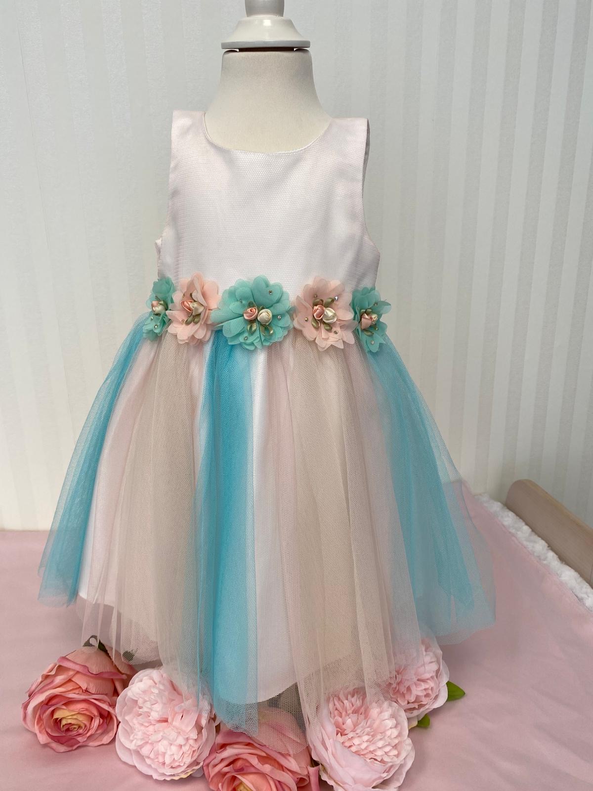 Kleid in Regenbogenfarben Gr. 74/80 von Princess Moda