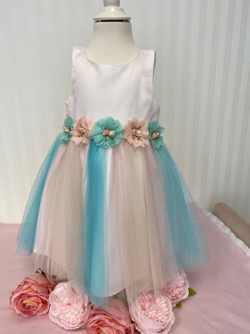 Kleid in Regenbogenfarben Gr. 74/80 von Princess Moda