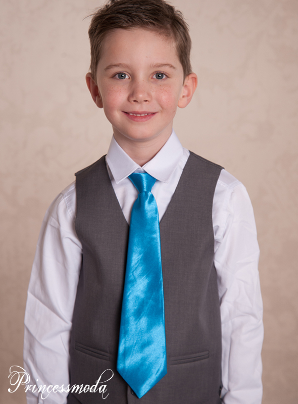 Königsblaue Kinder Krawatte von Princess Moda