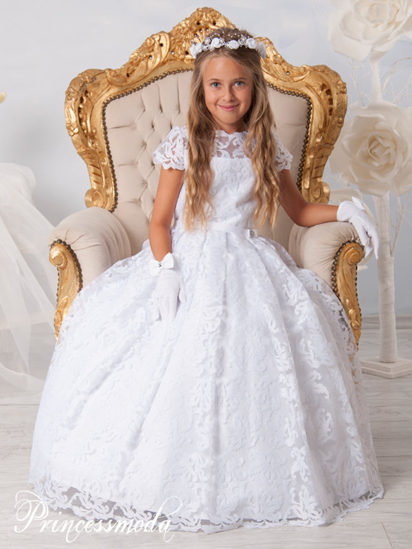Kommunionkleid Julietta aus zarter Spitze von Princess Moda