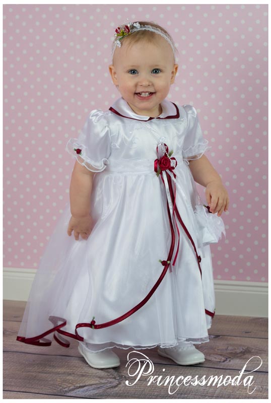 LIBBY - Designer Taufkleid mit Schleppe und Hut, Gr. 86 von Princess Moda