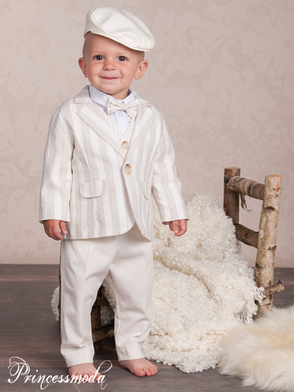 LOGAN - SOMMERTRAUM Festanzug LEINEN-BAUMWOLLE in Creme von Princess Moda
