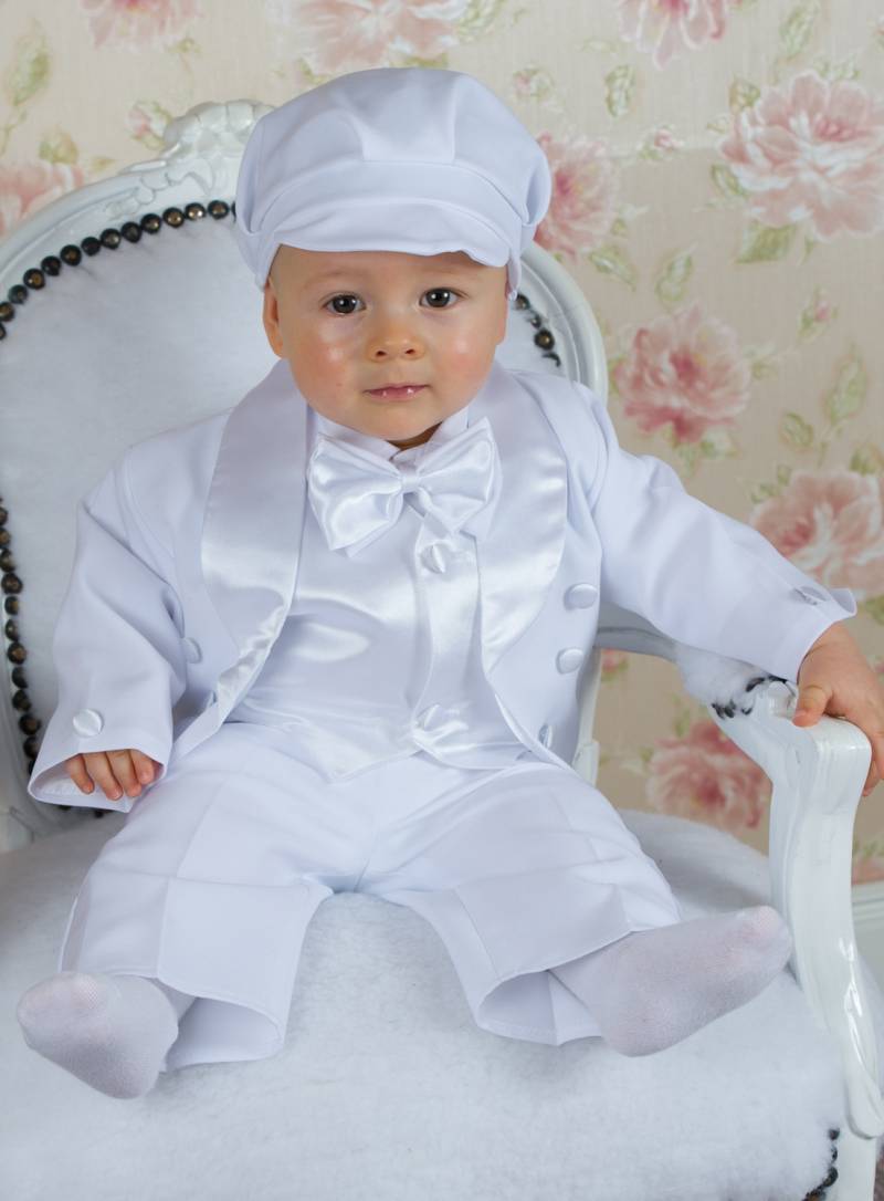 LUCAS - Baby Smoking in SCHNEEWEISS von Princess Moda