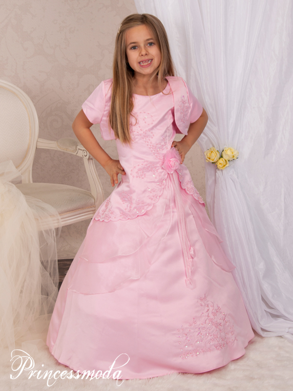 MATHILDA - Traumkleid mit Bolero-Jacke in Rosa von Princess Moda