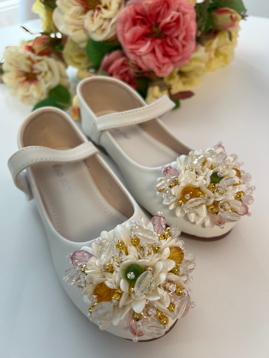 Mädchen Schuhe in Creme Gr. 30 von Princess Moda